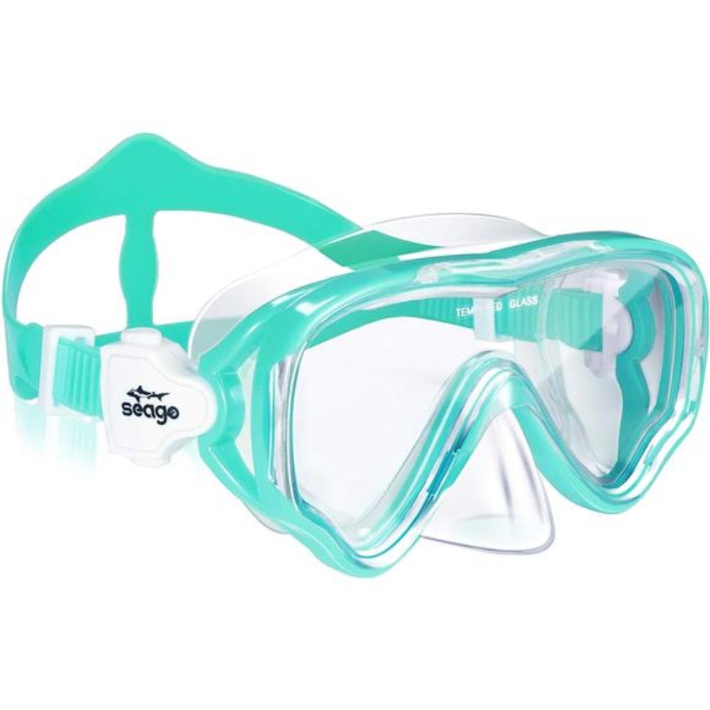 Kids Swim Goggles Snorkel Diving Mask For Youth(5-15), Anti-Fog 180 Clear View